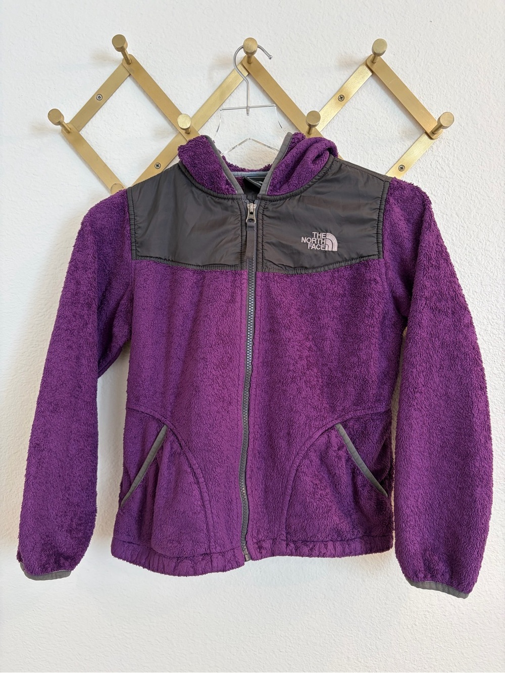 The North Face Girl’s Purple Denali Zip Up Hoodie 10